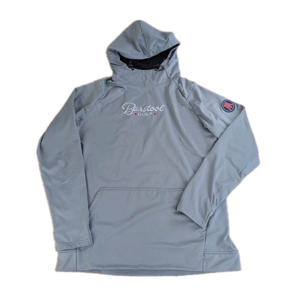 Barstool Golf UNRL Hoodie Gray Pullover Medium Performance Hooded